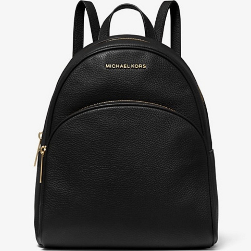 Michael Kors Black Leather Backpack